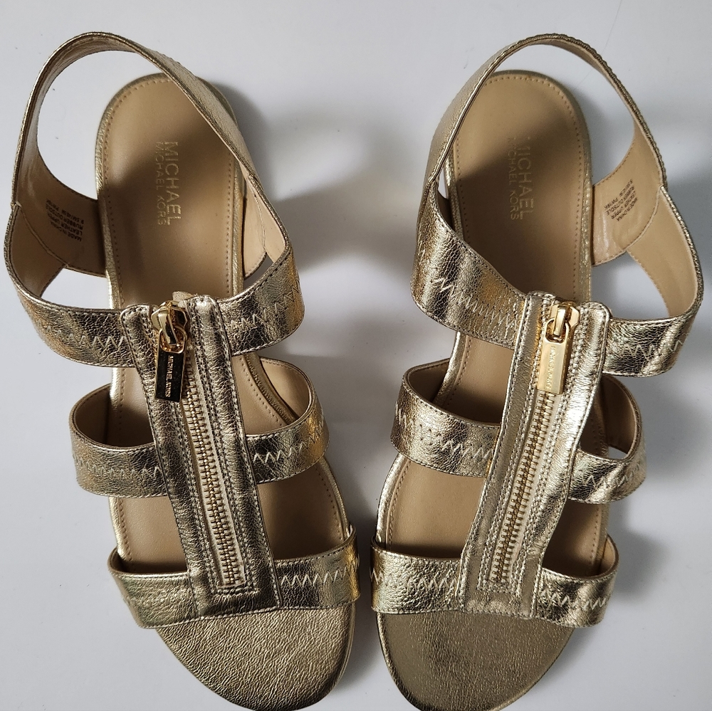 Michael Michael Kors Gold Sandals